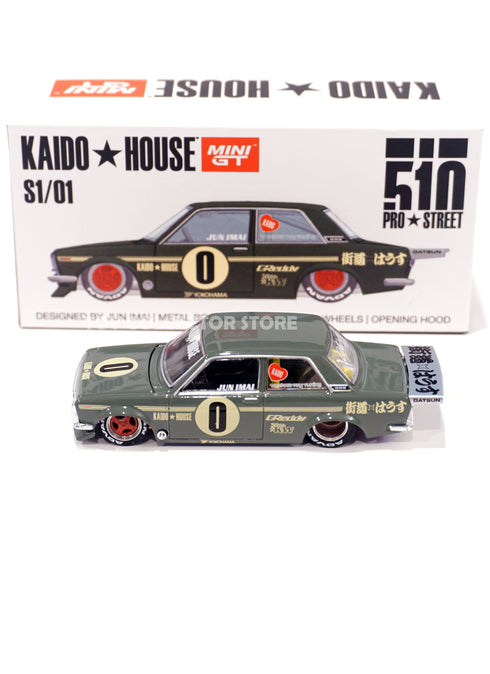 Mini GT X Kaido House 1:64 Scale 1971 Datsun 510 OG Green Diecast KHMG001